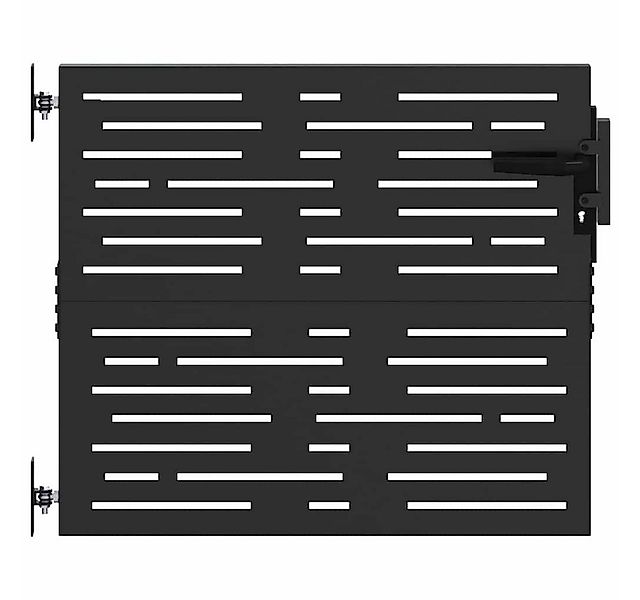 vidaXL Gartentor Gartentor Schwarz 85 x 100 cm Pulverbeschichteter Stahl günstig online kaufen