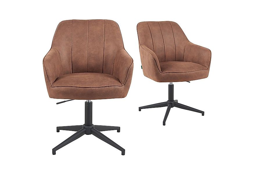 DUBI Möbel Polsterstuhl Mika-Piet, Federkern, 360° drehbar & höhenverstellb günstig online kaufen