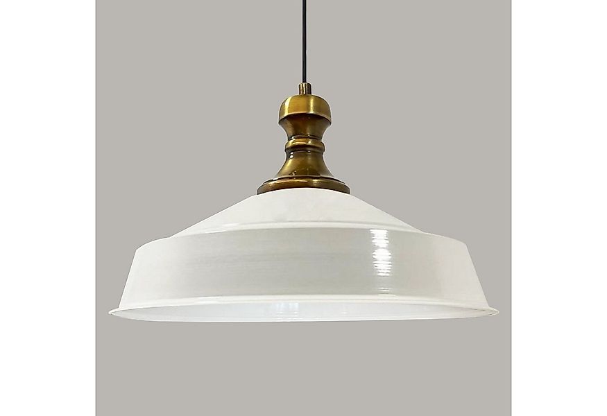 Bamyum Pendelleuchte Metall Ø41 cm, Weiß innen weiß, E27, Vintage Lampe, oh günstig online kaufen