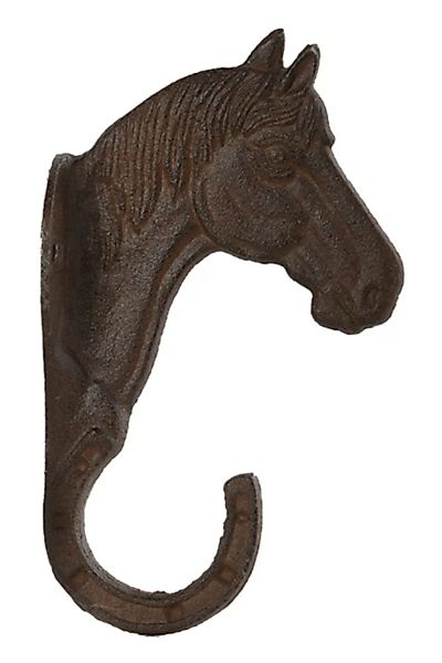 Wandgarderobe Garderobenhaken Pferd Gusseisen Antik-Braun 20cm günstig online kaufen