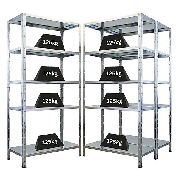 PROREGAL Mega Deal 3x Schwerlastregal Ares HxBxT 180x90x40cm Fachlast 125 k günstig online kaufen