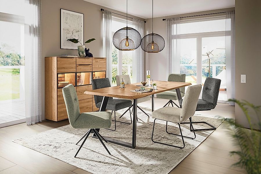 set one by Musterring Esszimmerstuhl Tracy, 2er-Set, Stativgestell schwarz, günstig online kaufen