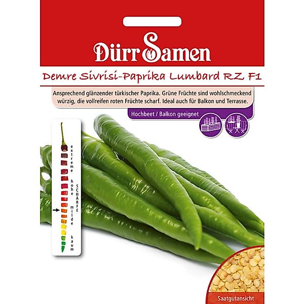 Dürr Samen Demre Sivrisi-Paprika Lumbard Rz F1 Saatgut günstig online kaufen