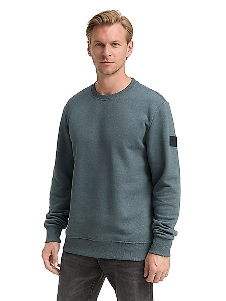 Tom Tailor Herren Rundhals Sweatshirt STRUCTURED CREWNECK - Regular Fit günstig online kaufen