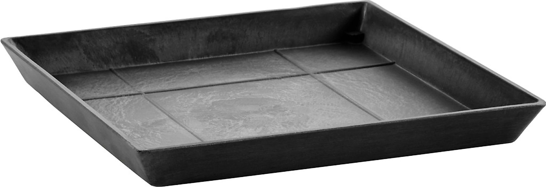 ECOPOTS Blumentopfuntersetzer "SQUARE SAUCER Dark Grey", BxTxH: 28x28x3 cm günstig online kaufen