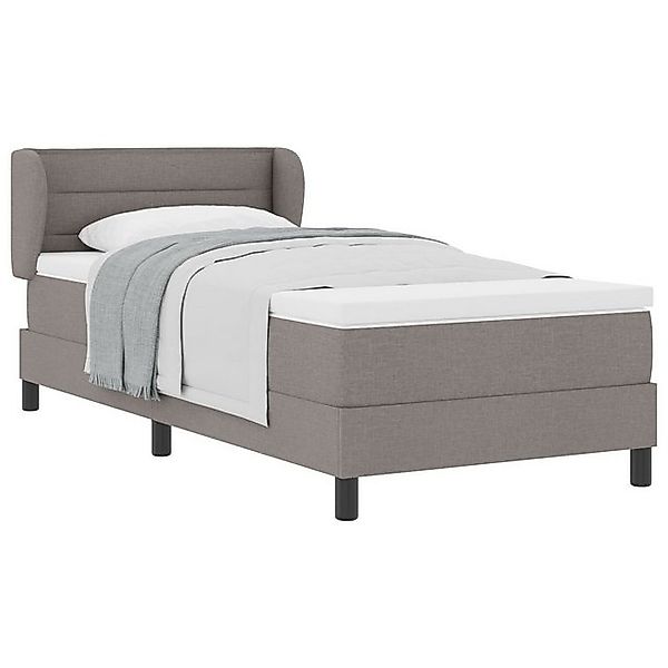 vidaXL Bett Boxspringbett mit Matratze in Taupe 90x190 cm Stoff (1-tlg) günstig online kaufen
