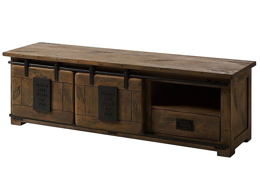 Massivmoebel24 TV-Board (Massivholz), Mango 160x45x50 braun lackiert RAILWA günstig online kaufen
