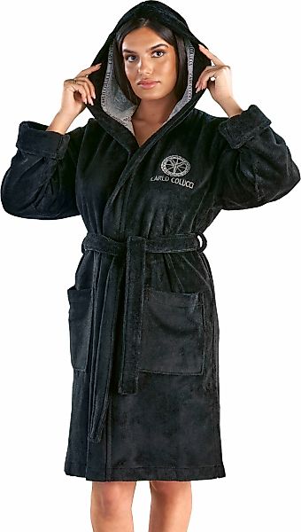 CARLO COLUCCI Damenbademantel "Como, ideal für Sauna & Spa, Hotelbademantel günstig online kaufen