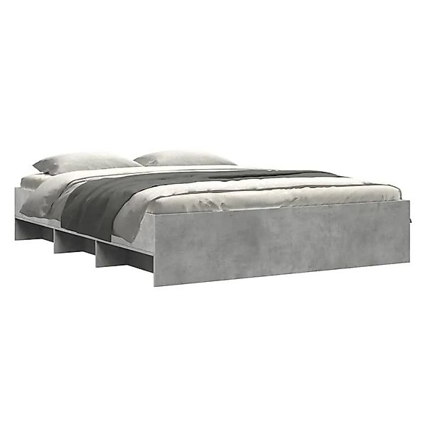 vidaXL Bettgestell ohne Matratze Betongrau 160x200 cm Holzwerkstoff 3295642 günstig online kaufen