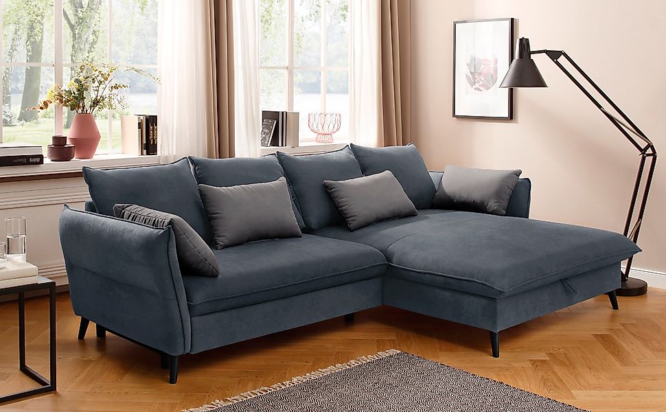 Home affaire Ecksofa »Tirano, moderne Optik, komfortabel, Breite 274cm,L-Fo günstig online kaufen