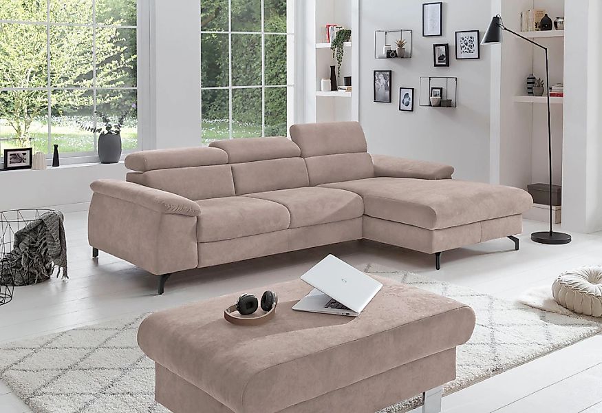 COTTA Polstergarnitur "Komaris L-Form", (Set), Set bestehend aus: Ecksofa m günstig online kaufen