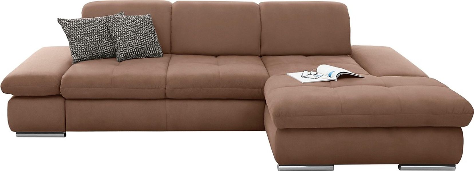 set one by Musterring Ecksofa »SO4100 V« mit verstellbaren Kopfteilen, wahl günstig online kaufen
