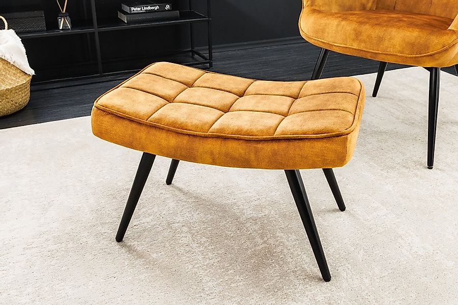 riess-ambiente Fußhocker SCANDINAVIA senfgelb / schwarz (Einzelartikel, 1 S günstig online kaufen