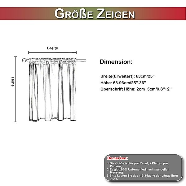 BTTO V&G Vorhang Weihnachtsvorhang mit Goldfolie günstig online kaufen