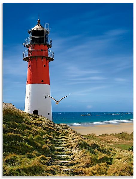 Artland Glasbild "Leuchtturm am Deich" Gebäude 1 Stk. tlg. in verschiedenen günstig online kaufen