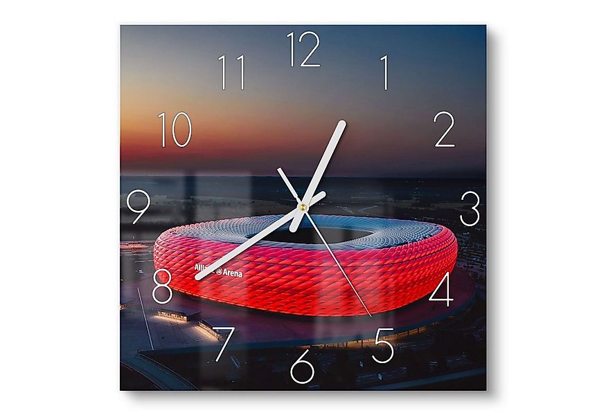 DEQORI Wanduhr 'Allianz Arena, München' (Glas Glasuhr modern Wand Uhr Desig günstig online kaufen