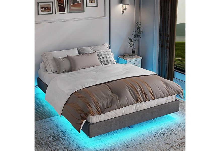 oyajia Bettgestell Doppelbett 140x200cm mit Lattenrost, Schwebebett Gestell günstig online kaufen