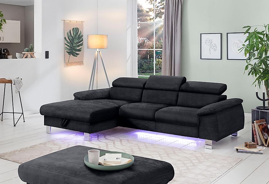 COTTA Ecksofa Komaris L-Form mit Kopfteilverstellung, günstig online kaufen