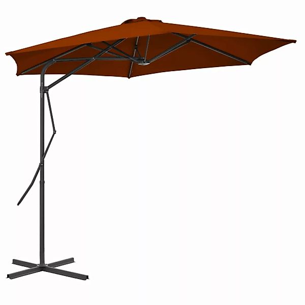 Sonnenschirm Mit Stahlmast Terracotta-rot 300x230 Cm günstig online kaufen