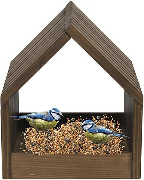 Modo24 Vogelhaus mit Ständer aus FSC® Holz, Vogelkäfig mit Dach, Wetterfest günstig online kaufen