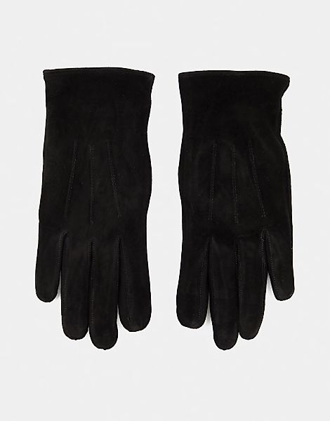 Barney's Originals – Schwarze Handschuhe aus echtem Leder günstig online kaufen