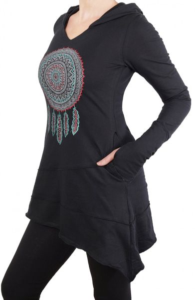 PUREWONDER Tunikashirt Longshirt mit Traumfänger Tunika günstig online kaufen