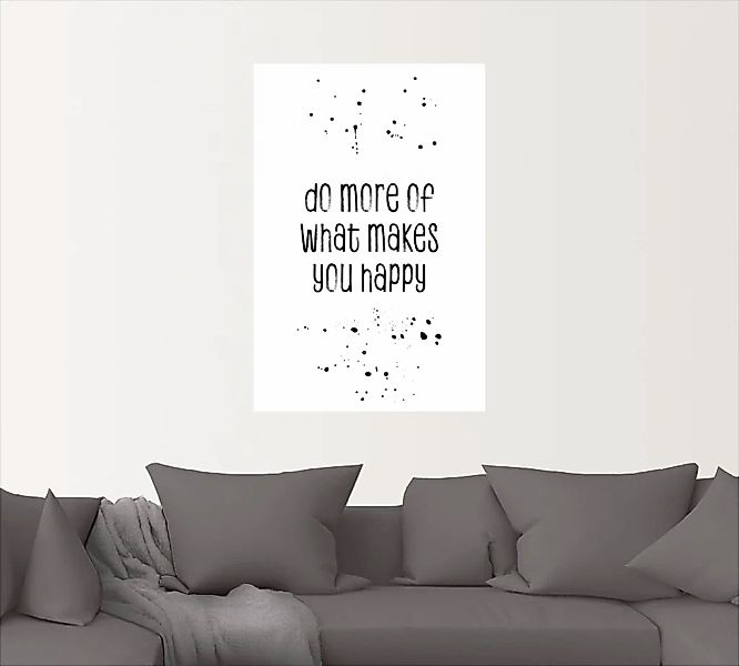 Artland Wandbild »Mehr von dem, was glücklich macht«, Sprüche & Texte, (1 S günstig online kaufen