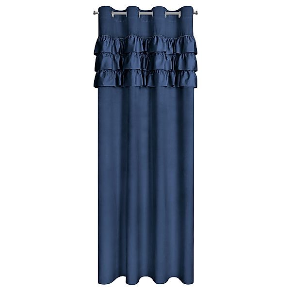 Eurofirany Vorhang Velvet Vorhänge Rüschen 140x250 Wohnzimmer Velours Blick günstig online kaufen