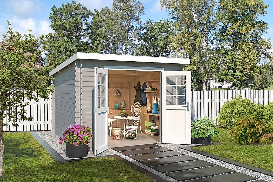 LASITA MAJA Gartenhaus "San Jose 275", Blochbohlenhaus 28mm, Fundamentmass günstig online kaufen
