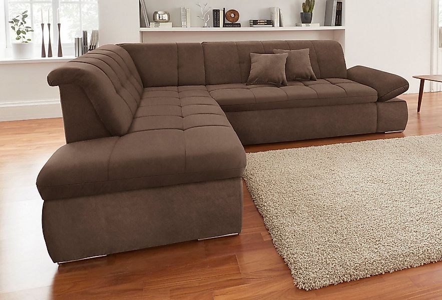 DOMO collection Ecksofa NMoric incl. Zierkissen B/T/H: 273/216/80 cm L-Form günstig online kaufen