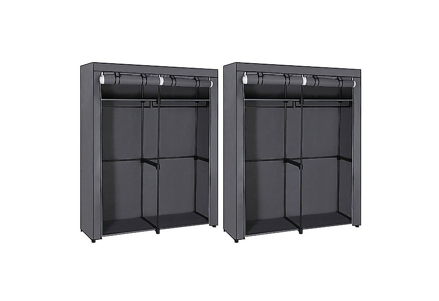 SONGMICS Stoffschrank mit Stangen zum Aufhängen, faltbar, 140 x 43 x 174 günstig online kaufen