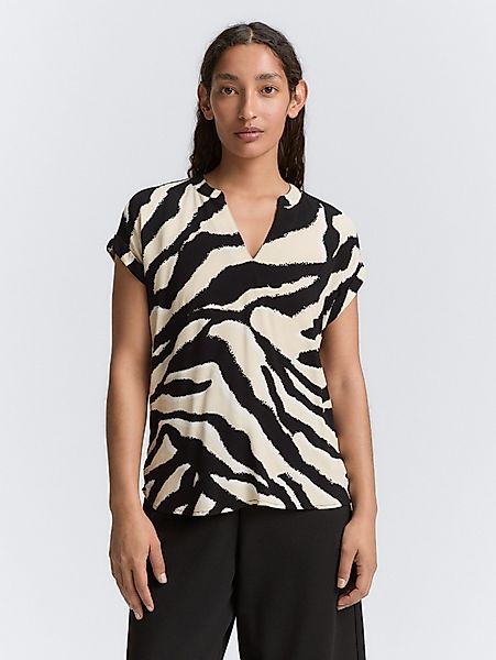 TOM TAILOR Kurzarmbluse Loose Fit Bluse günstig online kaufen