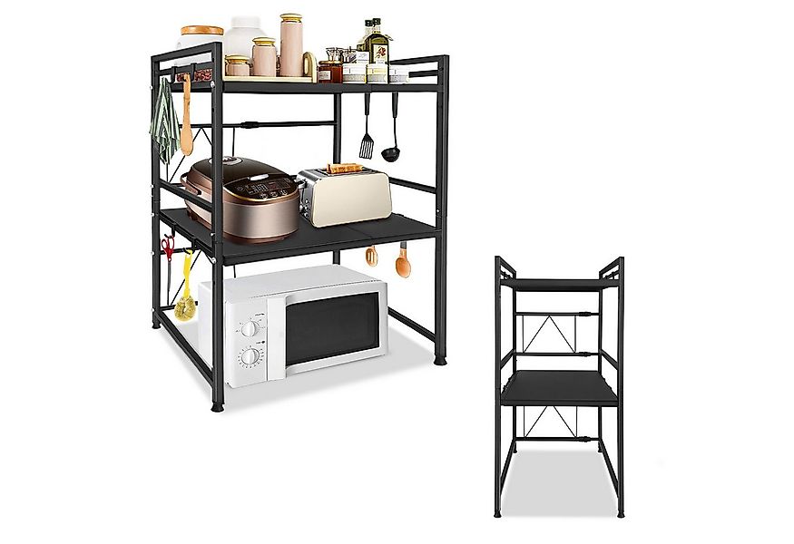 FIVMEN Küchenregal Mikrowellen Regal 3 Stufiges Ausziehbares Mikrowellenreg günstig online kaufen