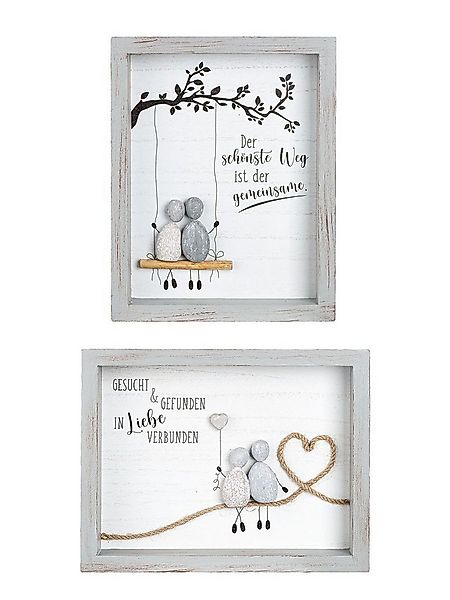MF Bilderrahmen 2 Set Steinbild Liebe der schönste Weg 2 Varianten Inspirie günstig online kaufen