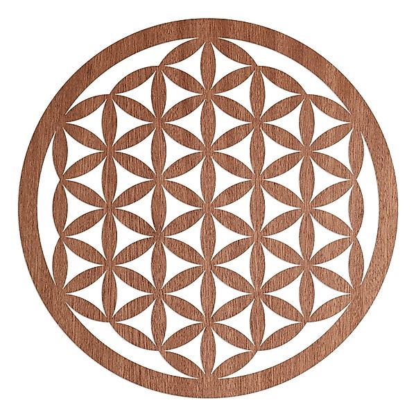 WANDStyle Wanddekoobjekt "Blume des Lebens" aus Holz, Mahagoni-Furnier günstig online kaufen