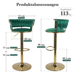 HawthyHome Barhocker Barstuhl mit Rückenlehne und günstig online kaufen