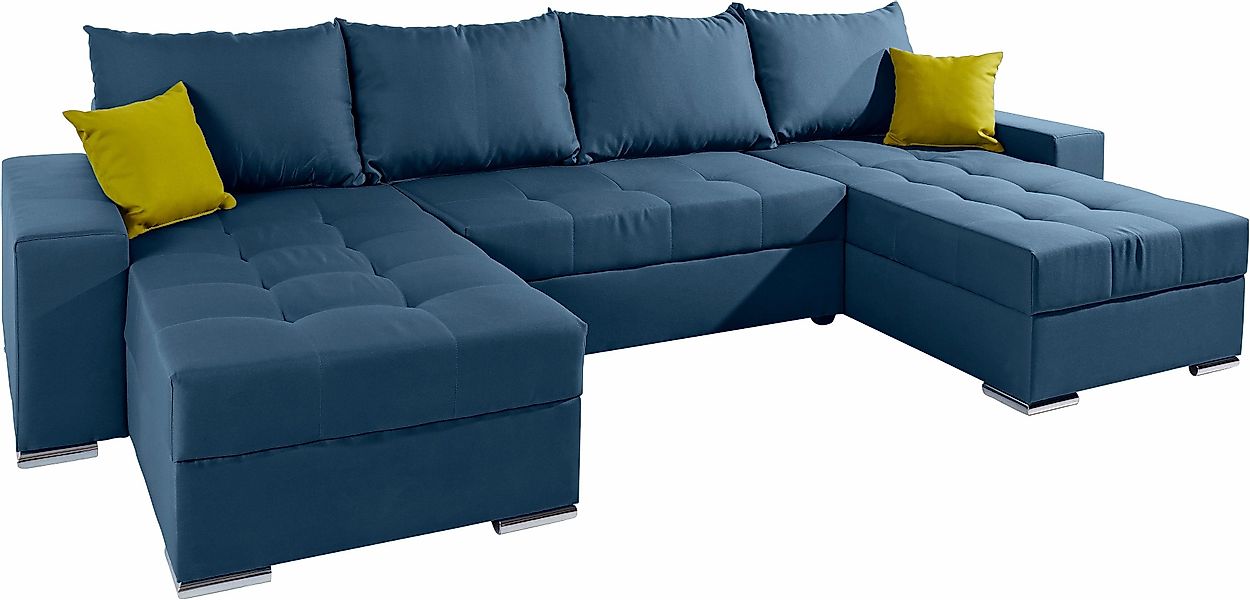 COLLECTION AB Wohnlandschaft "Josy XL U-Form, B: 313 cm in Flachgewebe, Str günstig online kaufen