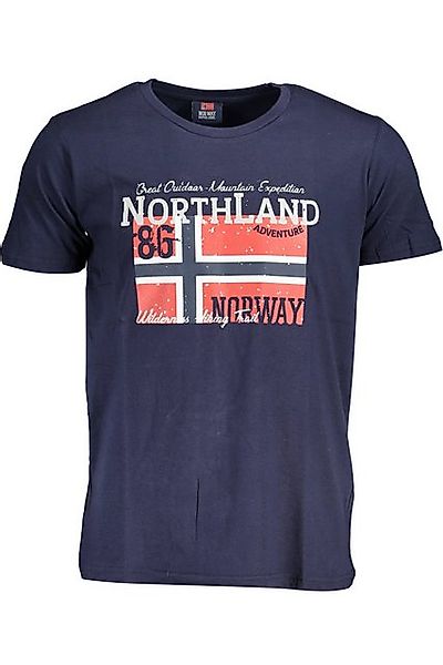 NORWAY 1963 T-Shirt Herren Kurzarmhemd Blau mit Rundhals und Print – günstig online kaufen