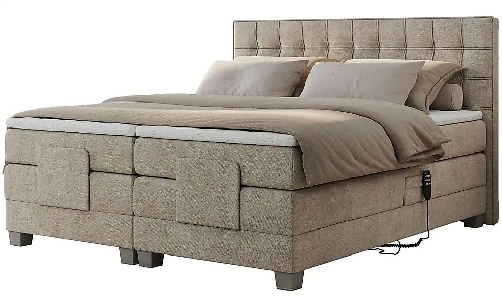 Motor Boxspringbett mit Bettkasten Elektro ¦ beige ¦ Maße (cm): B: 148 H: 1 günstig online kaufen
