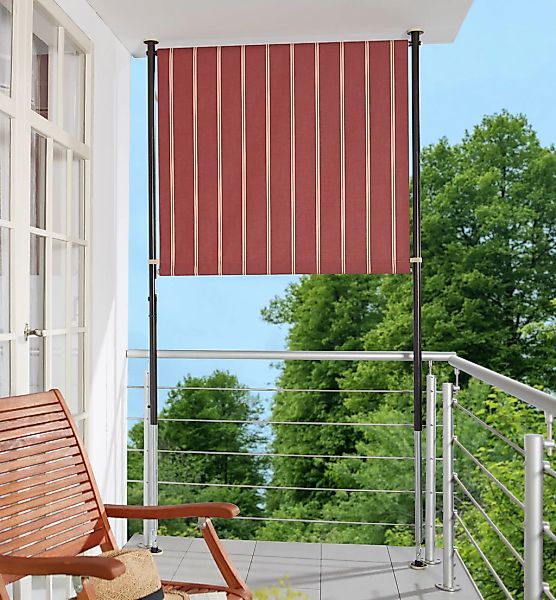 Angerer Freizeitmöbel Klemm-Senkrechtmarkise, weinrot/weiß, BxH: 120x225 cm günstig online kaufen