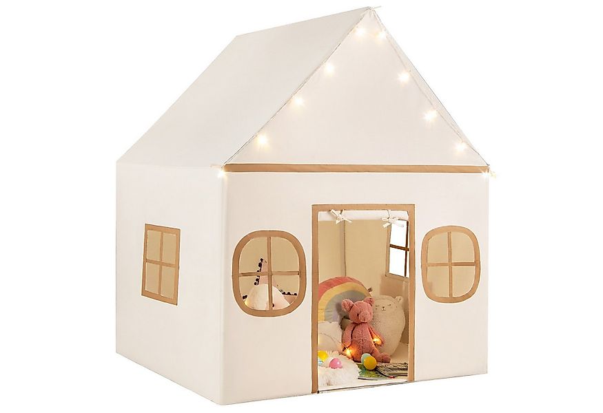 KOMFOTTEU Spielzelt Kinderspielzelt mit Matte und Sternlichtern günstig online kaufen