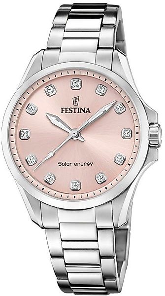 Festina Quarzuhr Solar Energy F20654/2, Armbanduhr, Damenuhr, Edelstahlarmb günstig online kaufen