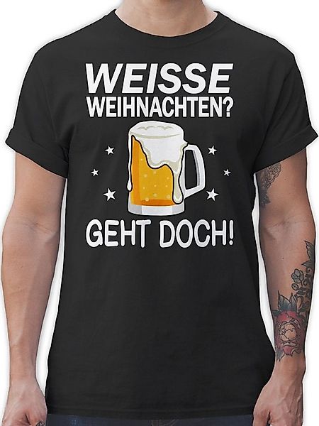 Shirtracer T-Shirt Weiße Weihnachten - Geht doch - Bierkrug Bierschaum Weih günstig online kaufen