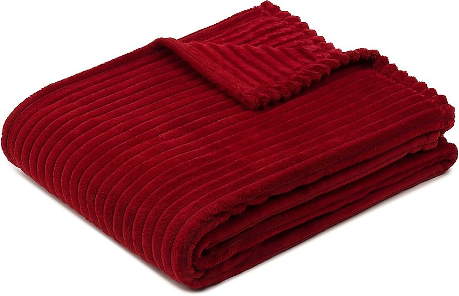 Gözze Wohndecke »Feincord Kuscheldecke«, flauschig weich und wohlig warm günstig online kaufen
