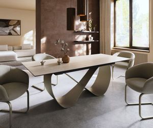 DELIFE Esstisch Edge, Keramik Laminam®Travertino Bianco günstig online kaufen