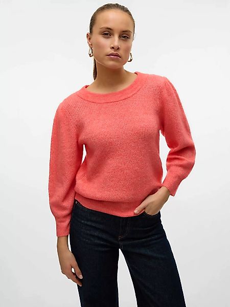 Vero Moda Rundhalspullover "VMVIGGA 3/4 RIB PULLOVER GA BOO REP" günstig online kaufen