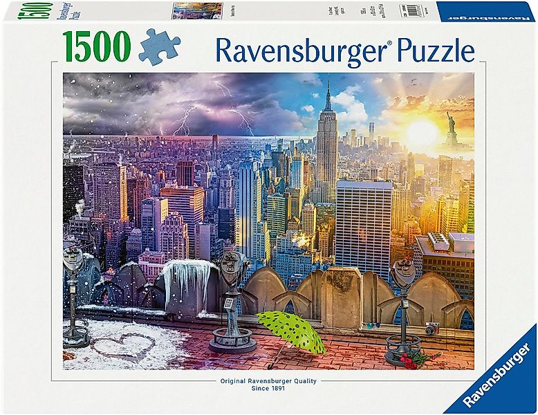 Ravensburger Puzzle New York im Winter und Sommer, 1500 Puzzleteile, Made i günstig online kaufen