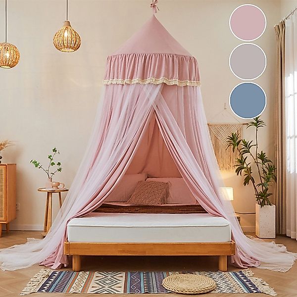 Jibenhome Moskitonetz Doppelschicht Moskitonetz, Bett Baldachin, günstig online kaufen