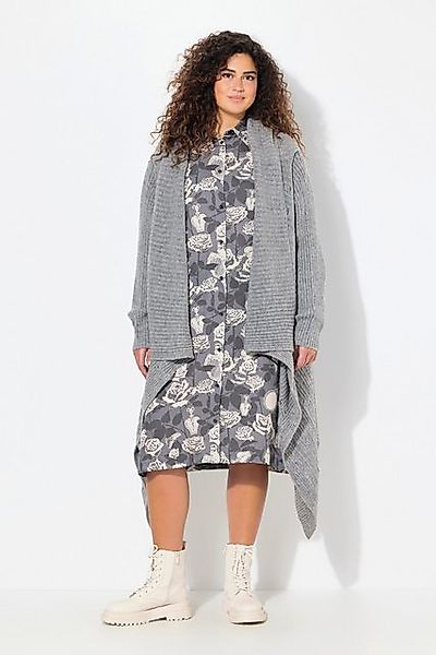 Ulla Popken Cardigan Strickjacke Zipfelsaum A-Linie günstig online kaufen