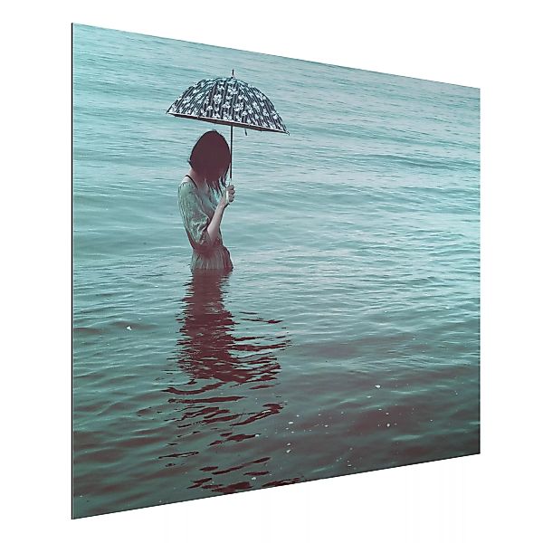 Alu-Dibond Bild Portrait - Querformat 4:3 Spaziergang im Wasser günstig online kaufen